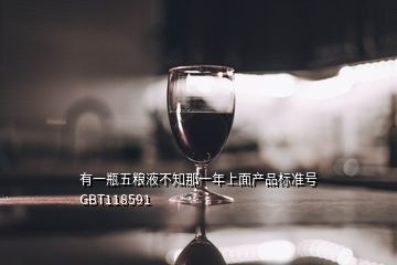 有一瓶五粮液不知那一年上面产品标准号GBT118591