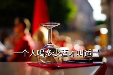 一个人喝多少酒才叫适量