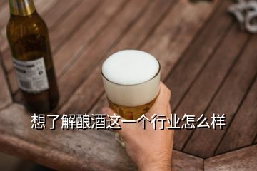 想了解酿酒这一个行业怎么样