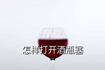 怎样打开酒瓶塞