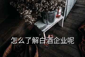 怎么了解白酒企业呢