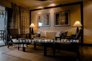 爸爸喜欢浓香型52度白酒预算5600元可以买两瓶2300或者一