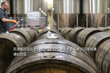 苏酒集团南京2012年3月22日招聘业务员有面试后接到通通知的没