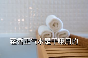 藿香正气水是干嘛用的