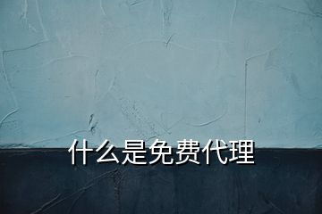 什么是免费代理