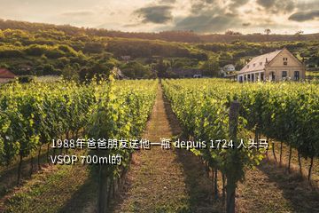 1988年爸爸朋友送他一瓶 depuis 1724 人头马 VSOP 700ml的