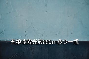 五粮液紫光液880m多少一瓶