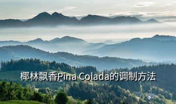 椰林飘香Pina Colada的调制方法