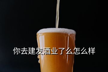 你去建发酒业了么怎么样