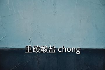 重碳酸盐 chong