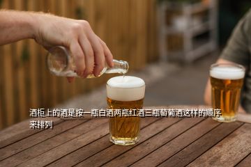 酒柜上的酒是按一瓶白酒两瓶红酒三瓶萄葡酒这样的顺序来排列