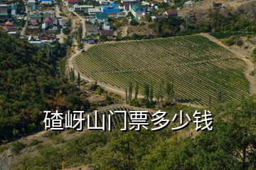 碴岈山门票多少钱