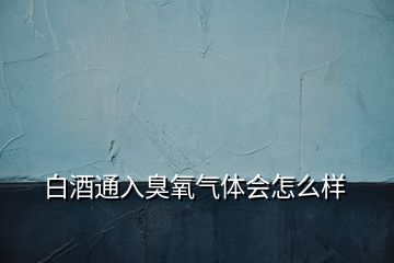 白酒通入臭氧气体会怎么样