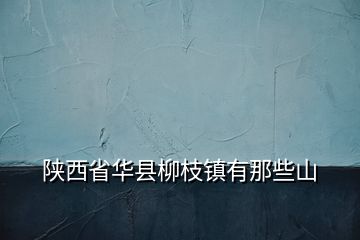 陕西省华县柳枝镇有那些山