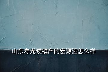 山东寿光候镇产的宏源酒怎么样