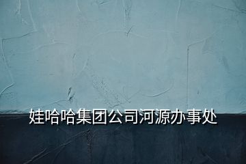 娃哈哈集团公司河源办事处