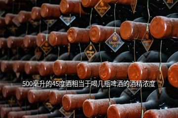 500毫升的45度酒相当于喝几瓶啤酒的酒精浓度