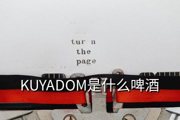 KUYADOM是什么啤酒