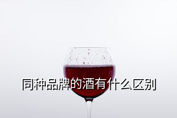 同种品牌的酒有什么区别