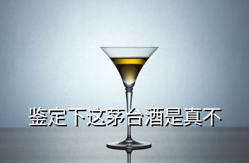 鉴定下这茅台酒是真不