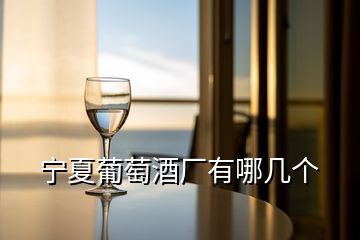 宁夏葡萄酒厂有哪几个