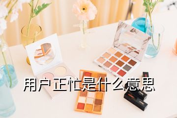 用户正忙是什么意思