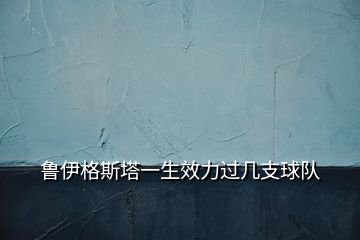 鲁伊格斯塔一生效力过几支球队