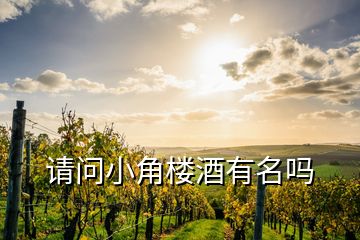 请问小角楼酒有名吗