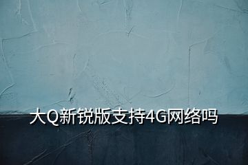 大Q新锐版支持4G网络吗