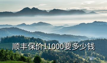 顺丰保价11000要多少钱