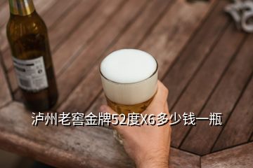 泸州老窖金牌52度X6多少钱一瓶