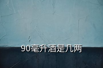 90毫升酒是几两