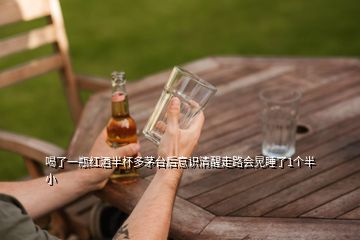 喝了一瓶红酒半杯多茅台后意识清醒走路会晃睡了1个半小