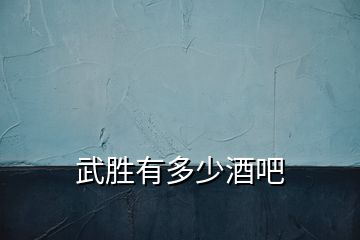 武胜有多少酒吧