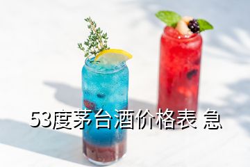 53度茅台酒价格表 急