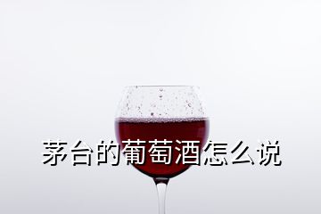 茅台的葡萄酒怎么说