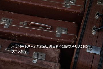 麻烦问一下洋河原浆窖藏从外面看不到度数就知道2500ml这个大概多