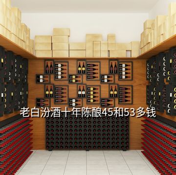 老白汾酒十年陈酿45和53多钱