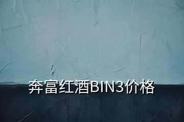 奔富红酒BIN3价格