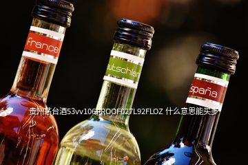 贵州茅台酒53vv106PROOF027L92FLOZ 什么意思能买多少