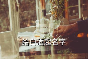 给白酒起名字