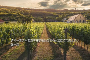 请问一下泸州老酒坊喜字坛52度500ml这款酒市面上多少钱一瓶