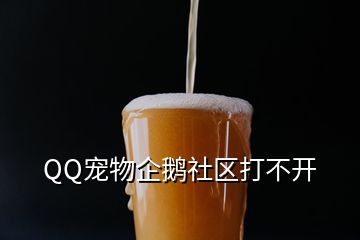 QQ宠物企鹅社区打不开