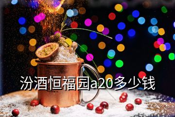 汾酒恒福园a20多少钱