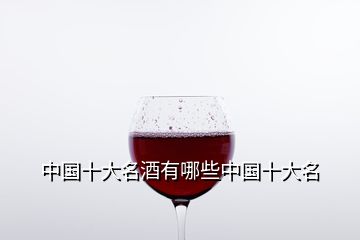 中国十大名酒有哪些中国十大名