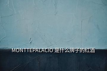 MONTTEPALACIO 是什么牌子的红酒