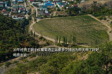 30年经典王朝干红葡萄酒正品要多少钱因为昨天喝了好好喝朋友说