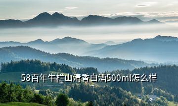 58百年牛栏山清香白酒500ml怎么样