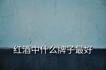 红酒中什么牌子最好