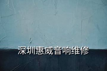 深圳惠威音响维修